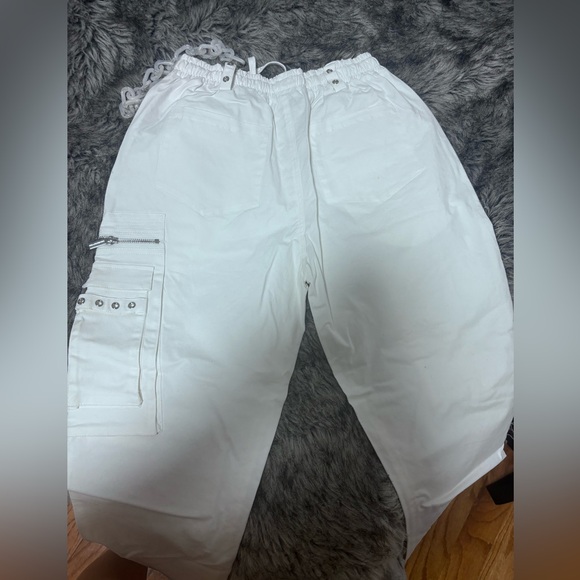 Maniere De Voir Cargo Pants (White) - Picture 3 of 4